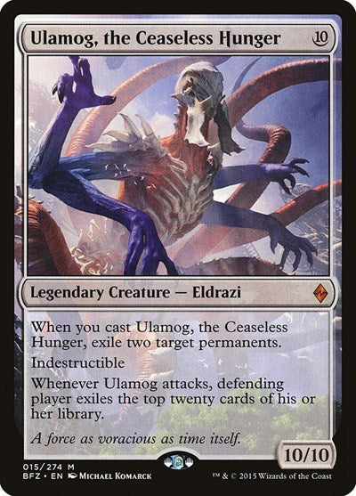 2015 Magic: The Gathering: Battle for Zendikar (BFZ) - Ulamog the Ceaseless Hunger (#15, Mythic Rare) (, Near Mint)