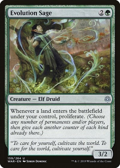 2019 Magic: The Gathering: War of the Spark (WAR) - Evolution Sage (#159, Uncommon) (, Near Mint)
