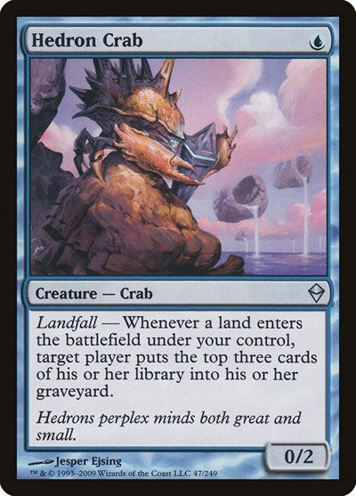 2009 Magic: The Gathering: Zendikar (ZEN) - Hedron Crab (#47, Uncommon) (, Near Mint)