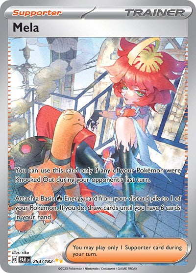 2023 Pokemon: SV04: Paradox Rift (PAR) - Mela 254 182 (#254/182, Special Illustration Rare) (Holofoil, Near Mint)