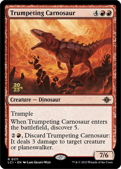 2026 Magic: The Gathering: Prerelease Cards (PRE) - Trumpeting Carnosaur (#171, Rare) (Foil, Lightly Played)