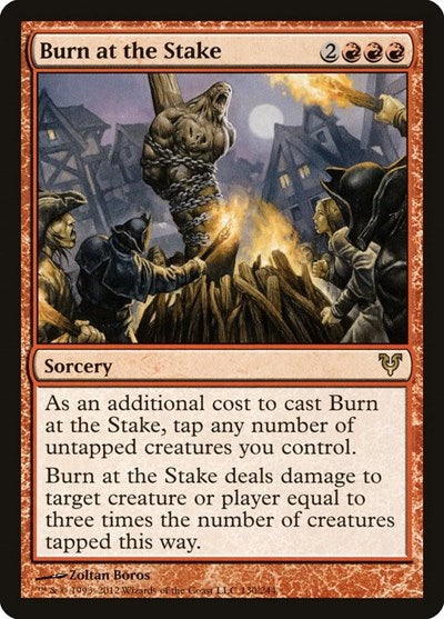 2012 Magic: The Gathering: Avacyn Restored (AVR) - Burn at the Stake (#130, Rare) (Foil, Lightly Played)