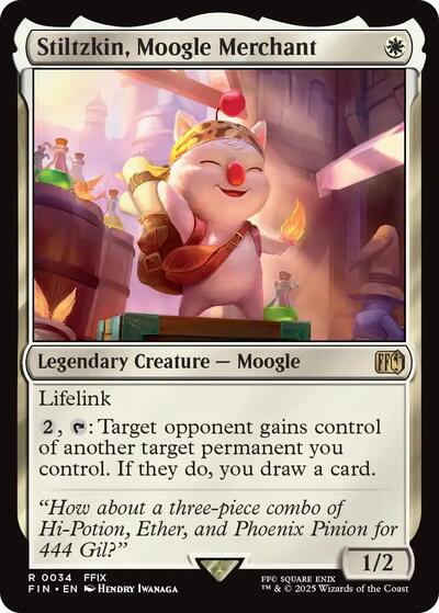 2025 Magic: The Gathering: FINAL FANTASY (FIN) - Stiltzkin, Moogle Merchant (#34, Rare) (, Lightly Played)