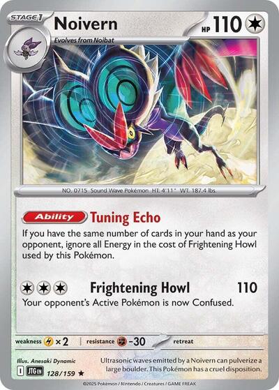 2025 Pokemon: SV09: Journey Together (JTG) - Noivern (#128/159, Rare) (Reverse Holofoil, Near Mint)