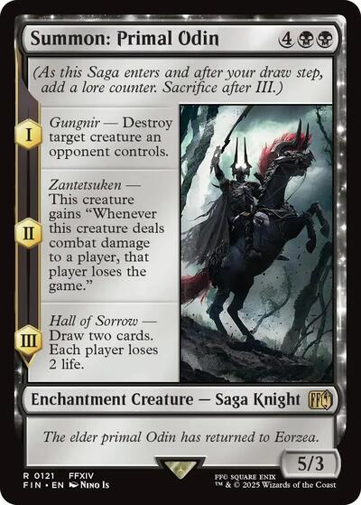 2025 Magic: The Gathering: FINAL FANTASY (FIN) - Summon: Primal Odin (#121, Rare) (, Lightly Played)