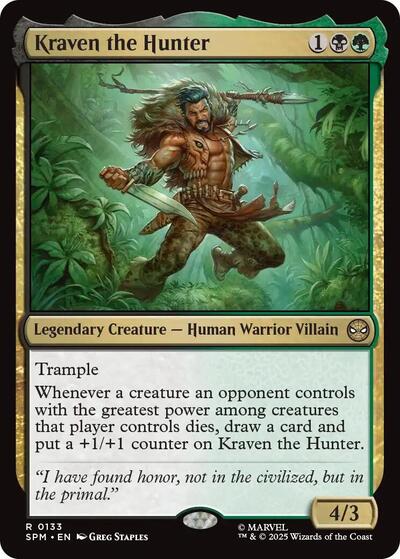 2025 Magic: The Gathering: Marvel's Spider-Man (SPM) - Kraven the Hunter (#133, Rare) (, Lightly Played)