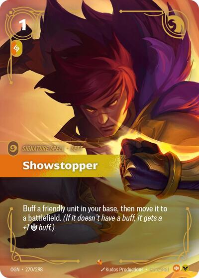 2025 Riftbound: League of Legends Trading Card Game: Origins (OGN) - Showstopper (#270/298, Epic) (Foil, Near Mint)