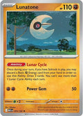 2025 Pokemon: ME01: Mega Evolution (MEG) - Lunatone (#074/132, Rare) (Holofoil, Near Mint)