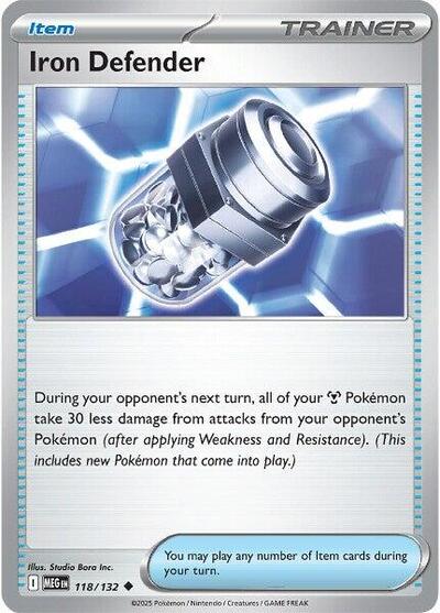 2025 Pokemon: ME01: Mega Evolution (MEG) - Iron Defender (#118/132, Uncommon) (Reverse Holofoil, Near Mint)