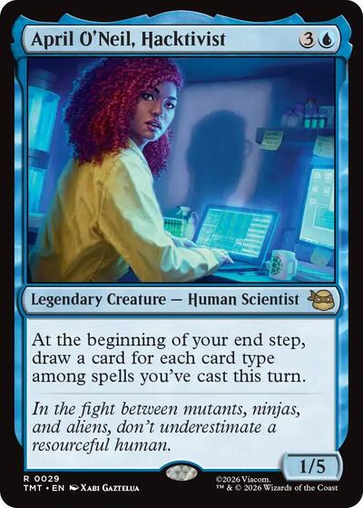 2026 Magic: The Gathering: Teenage Mutant Ninja Turtles (TMT) - April O'Neil, Hacktivist (#29, Rare) (, Lightly Played)