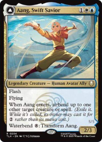 2025 Magic: The Gathering: Avatar: The Last Airbender (TLA) - Aang, Swift Savior (#204, Rare) (Foil, Near Mint)