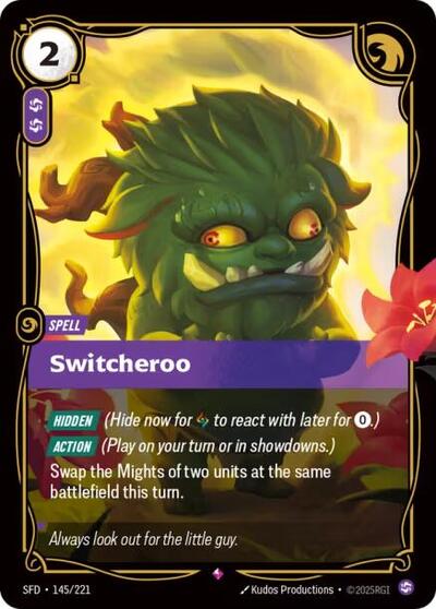 2026 Riftbound: League of Legends Trading Card Game: Spiritforged (SFD) - Switcheroo (#145/221, Rare) (Foil, Near Mint)