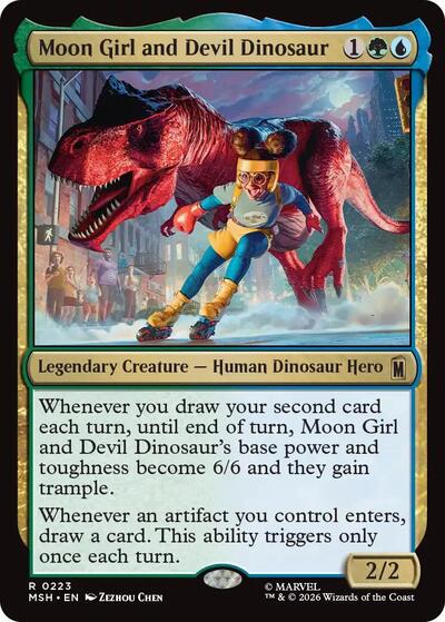2026 Magic: The Gathering: Marvel Super Heroes (MSH) - Moon Girl and Devil Dinosaur (#223, Rare) (, Lightly Played)