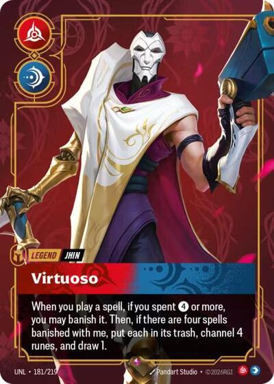 2026 Riftbound: League of Legends Trading Card Game: Unleashed (UNL) - Jhin, Virtuoso (#181/219, Rare) (Foil, Near Mint)