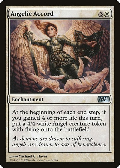 2013 Magic: The Gathering: Magic 2014 (M14) (M14) - Angelic Accord (#3, Uncommon) (, Near Mint)