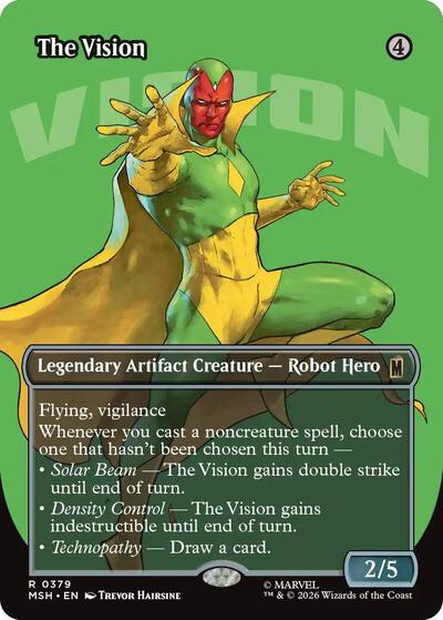 2026 Magic: The Gathering: Marvel Super Heroes (MSH) - The Vision (Borderless) (#379, Rare) (, Lightly Played)
