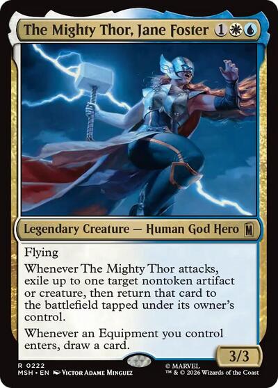 2026 Magic: The Gathering: Marvel Super Heroes (MSH) - The Mighty Thor, Jane Foster (#222, Rare) (, Lightly Played)