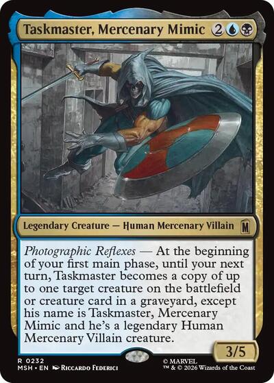 2026 Magic: The Gathering: Marvel Super Heroes (MSH) - Taskmaster, Mercenary Mimic (#232, Rare) (, Lightly Played)