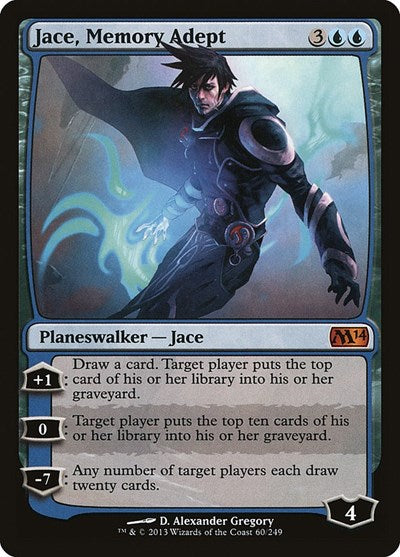 2013 Magic: The Gathering: Magic 2014 (M14) (M14) - Jace Memory Adept (#60, Mythic Rare) (, Lightly Played)