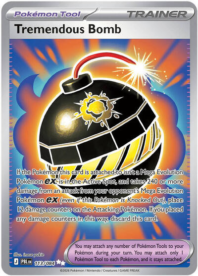 2026 Pokemon: ME05: Pitch Black (PBL) - Tremendous Bomb - 113/084 (#113/084, Ultra Rare) (Holofoil, Near Mint)