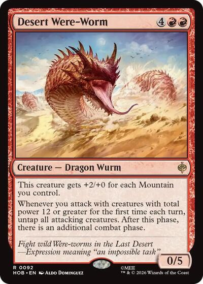 2026 Magic: The Gathering: The Hobbit (HOB) - Desert Were-Worm (#92, Rare) (, Lightly Played)