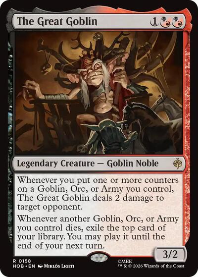 2026 Magic: The Gathering: The Hobbit (HOB) - The Great Goblin (#158, Rare) (Foil, Near Mint)