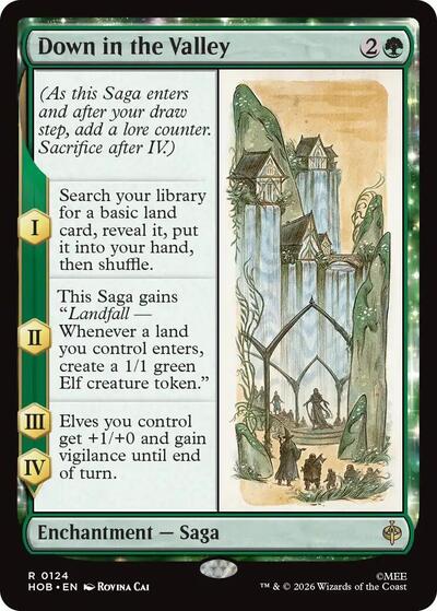 2026 Magic: The Gathering: The Hobbit (HOB) - Down in the Valley (#124, Rare) (, Lightly Played)