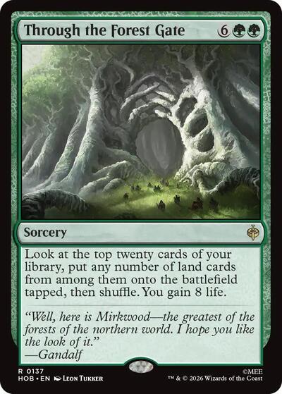 2026 Magic: The Gathering: The Hobbit (HOB) - Through the Forest Gate (#137, Rare) (, Lightly Played)