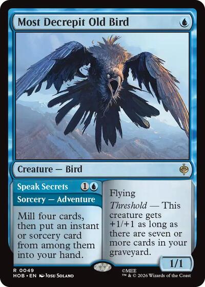 2026 Magic: The Gathering: The Hobbit (HOB) - Most Decrepit Old Bird (#49, Rare) (, Lightly Played)
