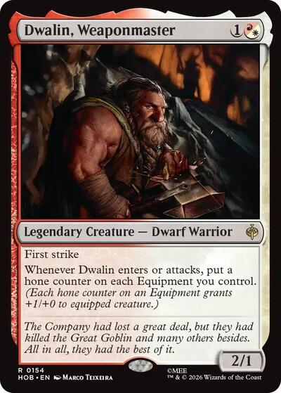 2026 Magic: The Gathering: The Hobbit (HOB) - Dwalin, Weaponmaster (#154, Rare) (, Lightly Played)