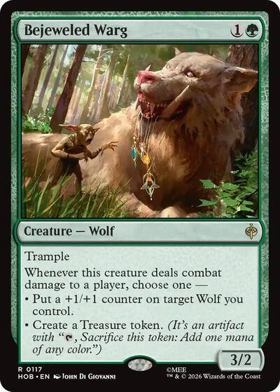 2026 Magic: The Gathering: The Hobbit (HOB) - Bejeweled Warg (#117, Rare) (, Lightly Played)