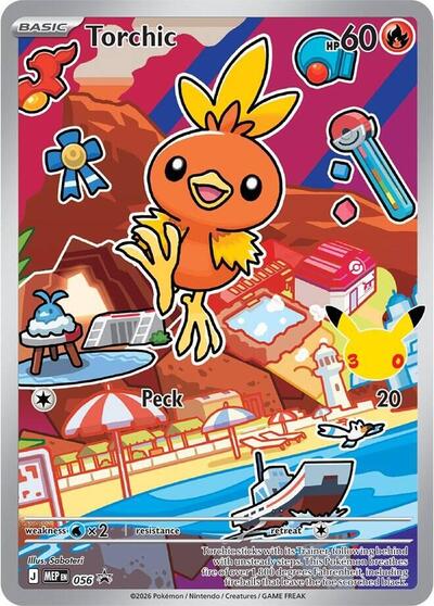 2025 Pokemon: ME: Mega Evolution Promo (MEP) - Torchic - 056 (#056, Promo) (Holofoil, Near Mint)