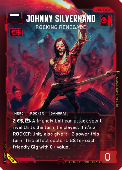 2026 Cyberpunk TCG: Welcome to Night City - Beta () - Johnny Silverhand Rocking Renegade Secret (#B003, Special) (Foil, Near Mint)