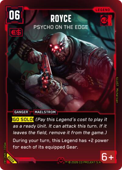 2026 Cyberpunk TCG: Welcome to Night City - Beta () - Royce Psycho on the Edge Rare (#B004, Rare) (Foil, Near Mint)