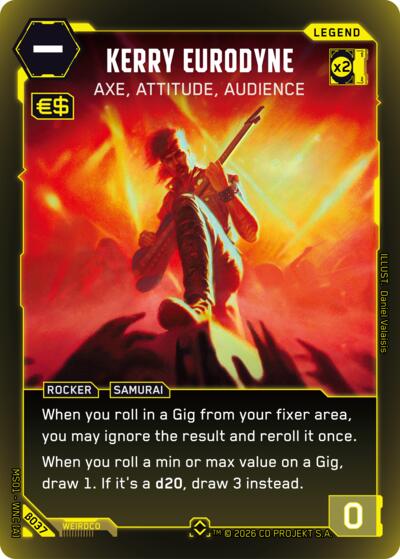 2026 Cyberpunk TCG: Welcome to Night City - Beta () - Kerry Eurodyne Axe Attitude Audience Rare (#B037, Rare) (Foil, Near Mint)