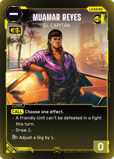 2026 Cyberpunk TCG: Welcome to Night City - Beta () - Muamar Reyes El Capitan Rare (#B038, Rare) (Foil, Near Mint)