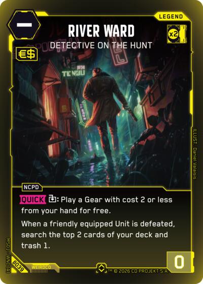 2026 Cyberpunk TCG: Welcome to Night City - Beta () - River Ward Detective on the Hunt Rare (#B039, Rare) (Foil, Near Mint)