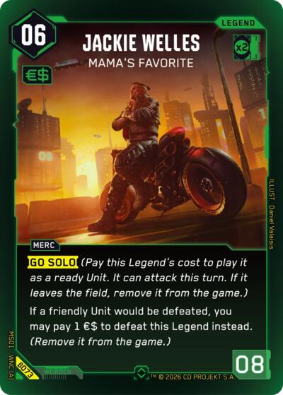 2026 Cyberpunk TCG: Welcome to Night City - Beta () - Jackie Welles Mamas Favorite Rare (#B073, Rare) (Foil, Near Mint)