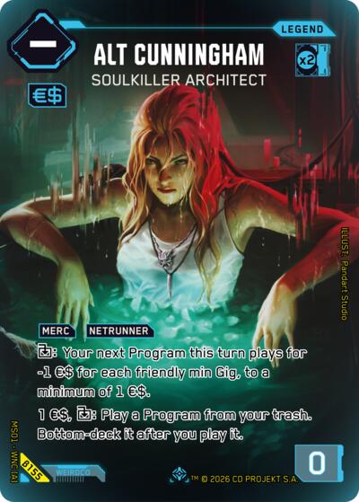 2026 Cyberpunk TCG: Welcome to Night City - Beta () - Alt Cunningham Soulkiller Architect ILegend (#B155, IL) (Foil, Near Mint)