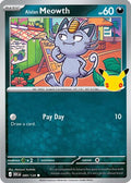 2026 Pokemon: ME: 30th Celebration (30C) - Alolan Meowth - 089/128 (#089/128, Common) (Holofoil, Near Mint)