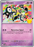 2026 Pokemon: ME: 30th Celebration (30C) - Unown (#072/128, Common) (Holofoil, Near Mint)
