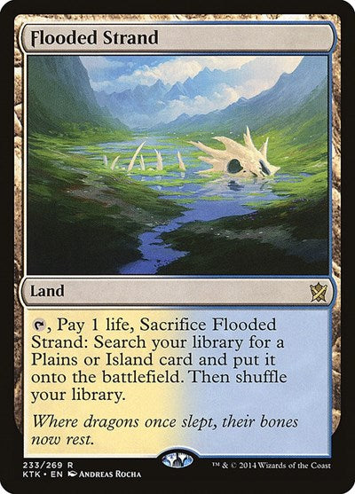 2014 Magic: The Gathering: Khans of Tarkir (KTK) - Flooded Strand (#233, Rare) (, Lightly Played)