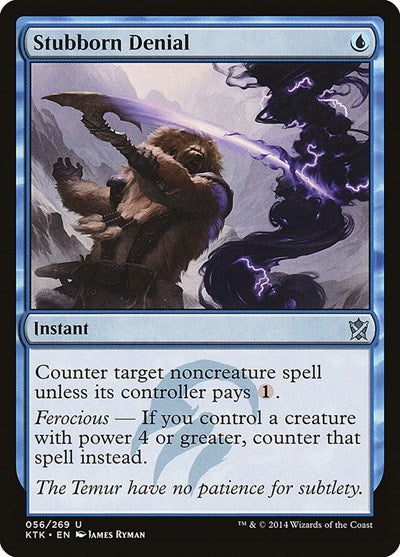 2014 Magic: The Gathering: Khans of Tarkir (KTK) - Stubborn Denial (#56, Uncommon) (, Near Mint)